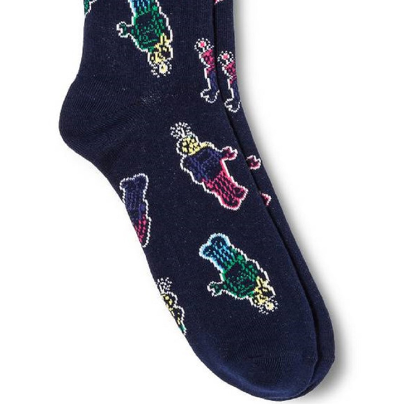 Robot Novelty Crew Socks 6 - 12 Mossimo Navy NEW - Picture 2 of 4